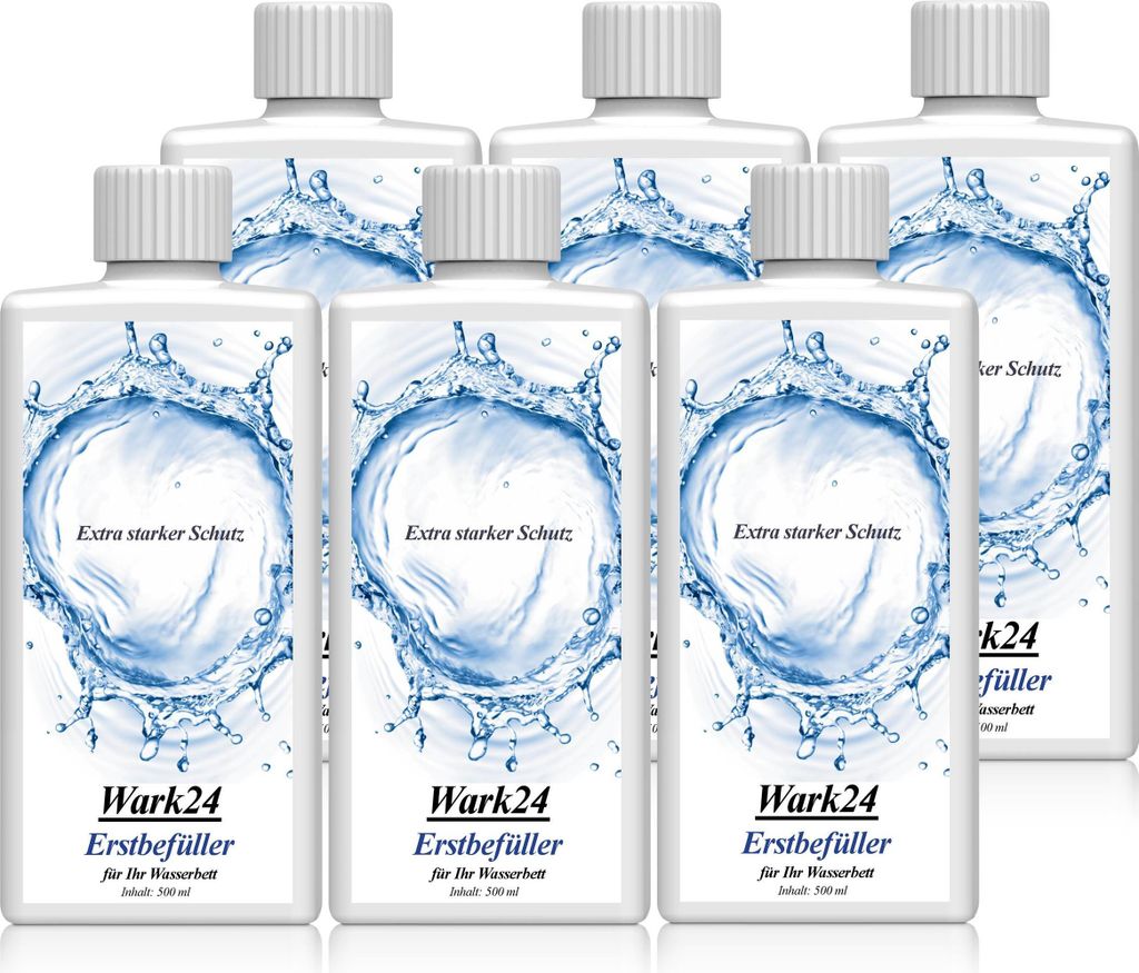 Wark24 Erstbefüller für Ihr Wasserbett 500ml - Extra starker Schutz (6er Pack)