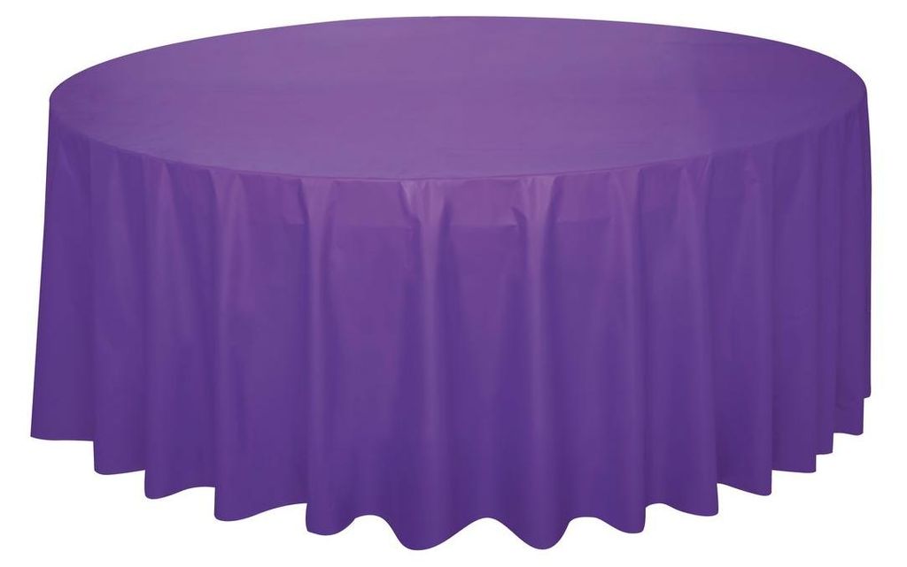 Runde lila Tischdecke 213 cm Durchmesser Produktbild 