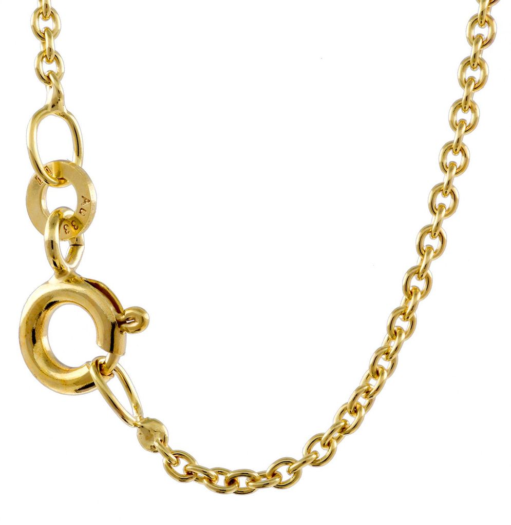 Goldkette Ankerkette rund Länge 50cm - Breite 1,4mm - 333-8 Produktbild 