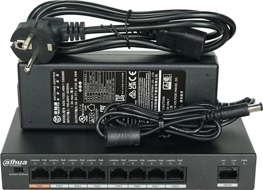 Switch PoE Dahua 8 ports haute puissance idéal pour vidéosurveillance IP