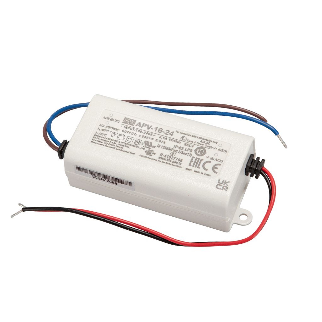 Mean Well APV-16-24 SNT 24V/DC/0-0,67A/ 16W IP42