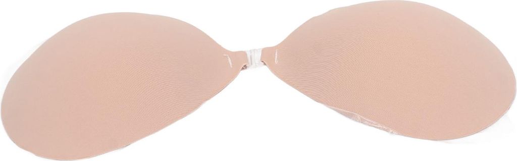 Selbstklebender BH für Damen, trägerlos, Push-Up, Silikon-Druckknopfverschluss, 3D-Seitenbruststraffung, klebrige Hautfarbe D