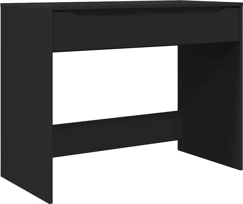 Scrivania Nera 100x50x78 cm in Legno: Scrittoio Salvaspazio Professionale