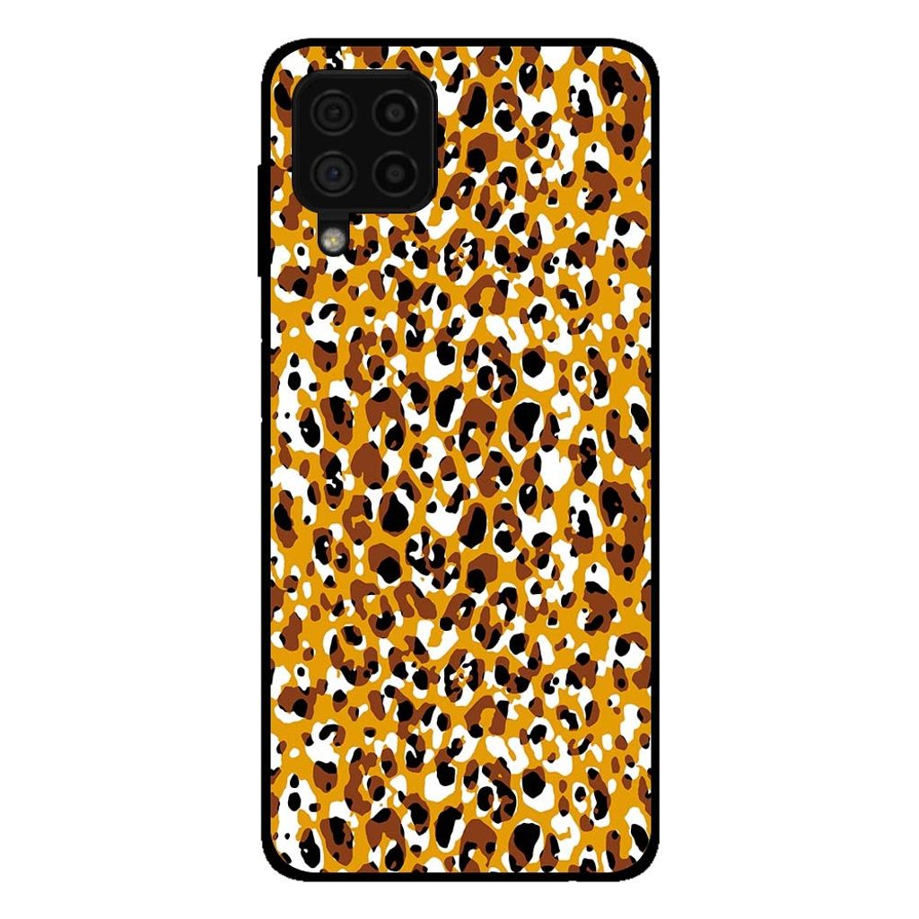 Smartphonica Handyhülle für Samsung Galaxy A22 4G mit Panther-Print - TPU-Hülle mit Faultier-Print - Braun