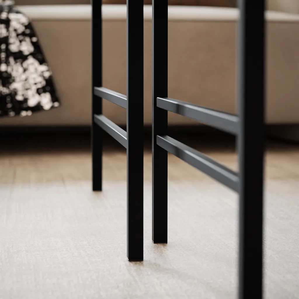 Table basse salon robuste FORMA en métal pour gagner de l'espace Noir - 5