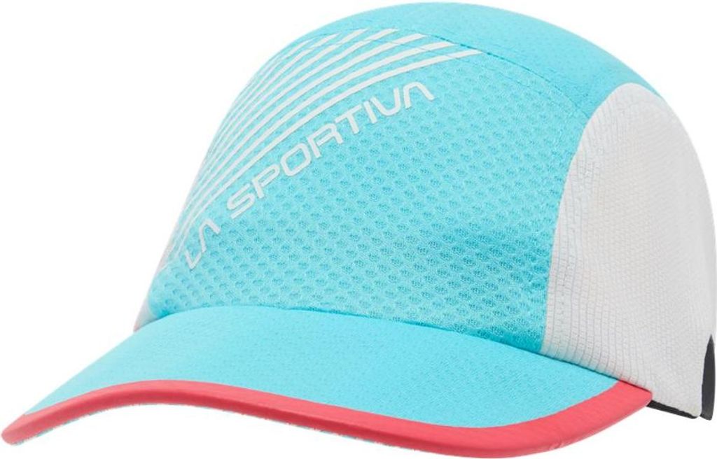 Flow Cap - leichte, schnell trocknende Laufkappe für Mountain Running - La Sportiva, Größe:L/XL, Farbe:B02P02-Malibu Blue/Hibiscus
