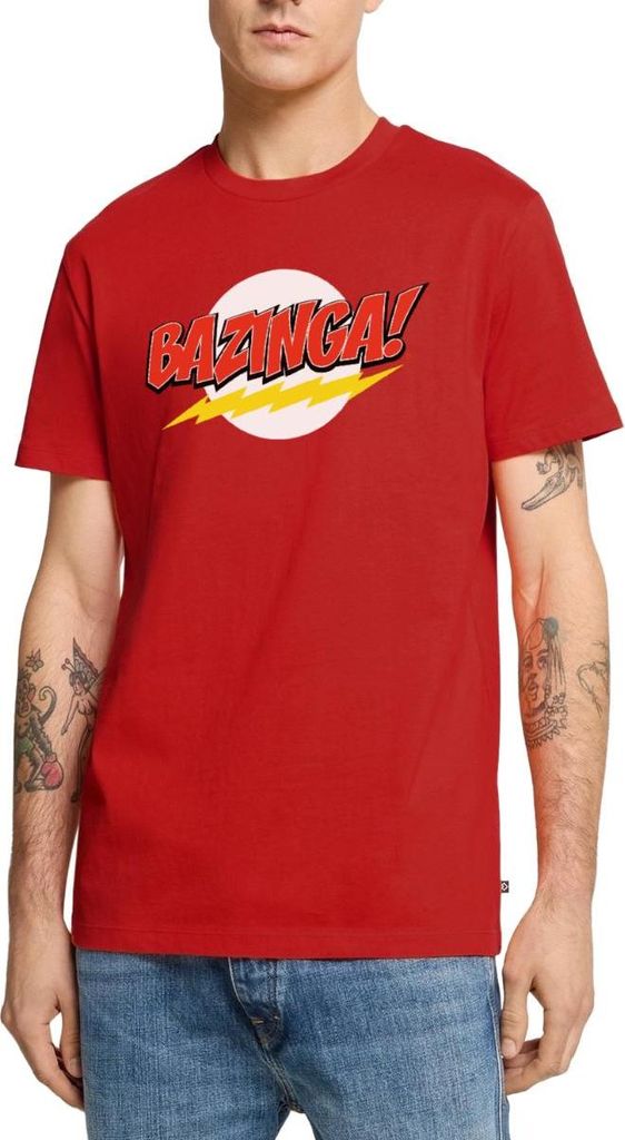 Spreadshirt The Big Bang Theory Bazinga Männer Premium T-Shirt, XXL, Rot