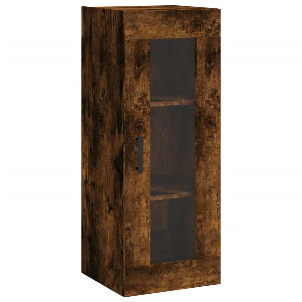 Armadietto Pensile Salvaspazio Rovere Fumé 34,5x90 | Ordine Immediato