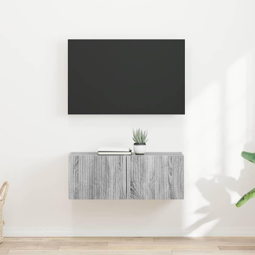 Maison Exclusive - TV-Wandschrank 2 pcs Graues Sonoma 39 x 31 x 29,5 cm