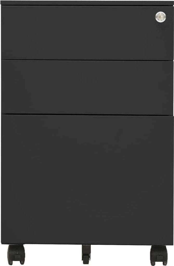 vidaXL Aktenschrank mit Rollen Anthrazit 39x45x60 cm Stahl Produktbild 