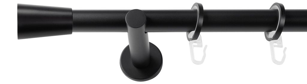 SN Deco - Stilgarnitur Nizza, 19 mm, 1-Lauf, schwarz, 320 cm (2x160 cm inkl. Verbinder)