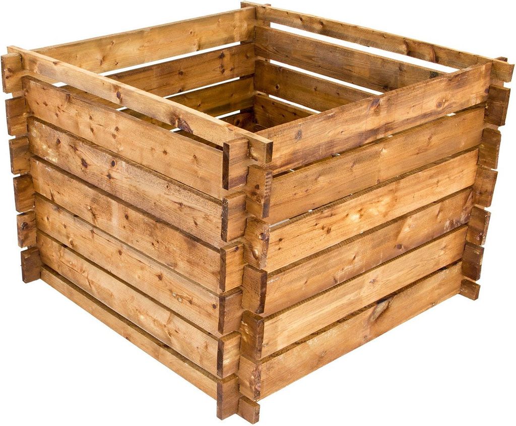 Komposter 100 x 100 x 65 cm, braun, Holzkomposter Produktbild 