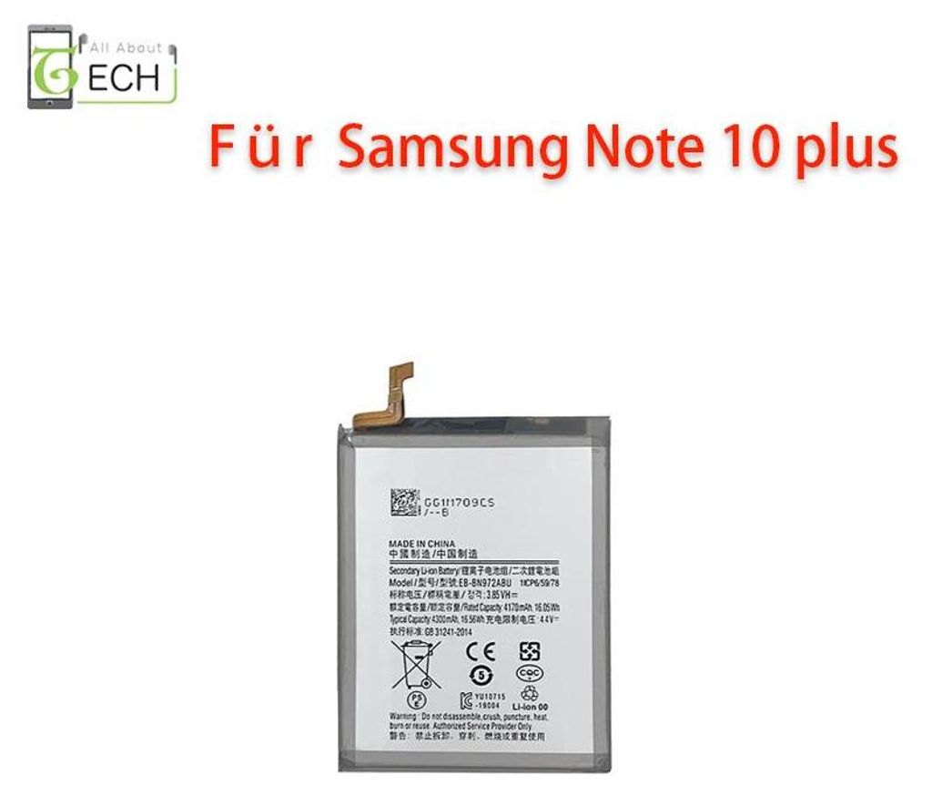Für Samsung Galaxy Note 10 Plus N975F EB-BN972ABU Akku Produktbild 