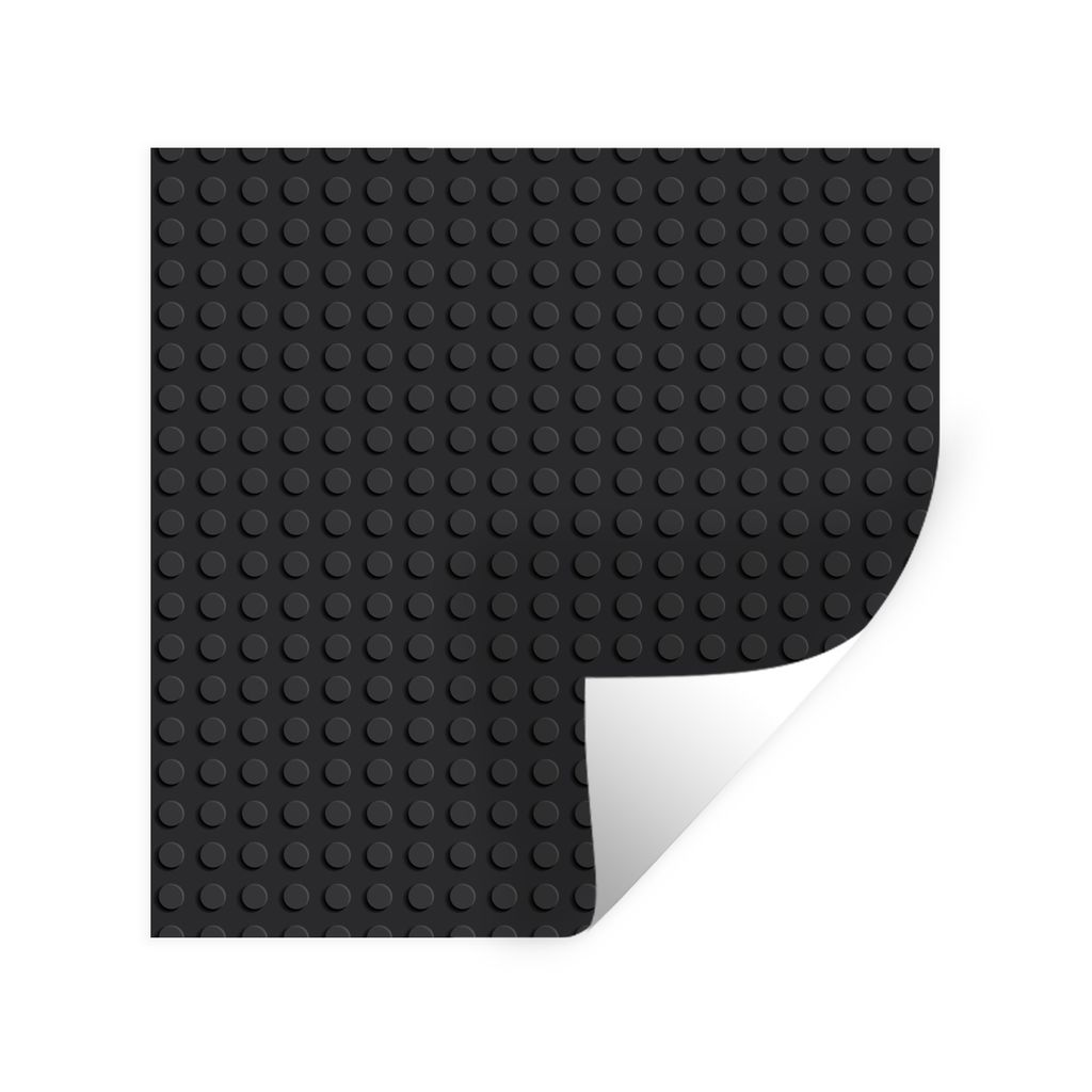 MuchoWow Wandtattoo Wandsticker Wandaufkleber Lego - Bild - Schwarz 80x80 cm Selbstklebend und Repositionierbar - Wierderverwendbar - Selbstklebend