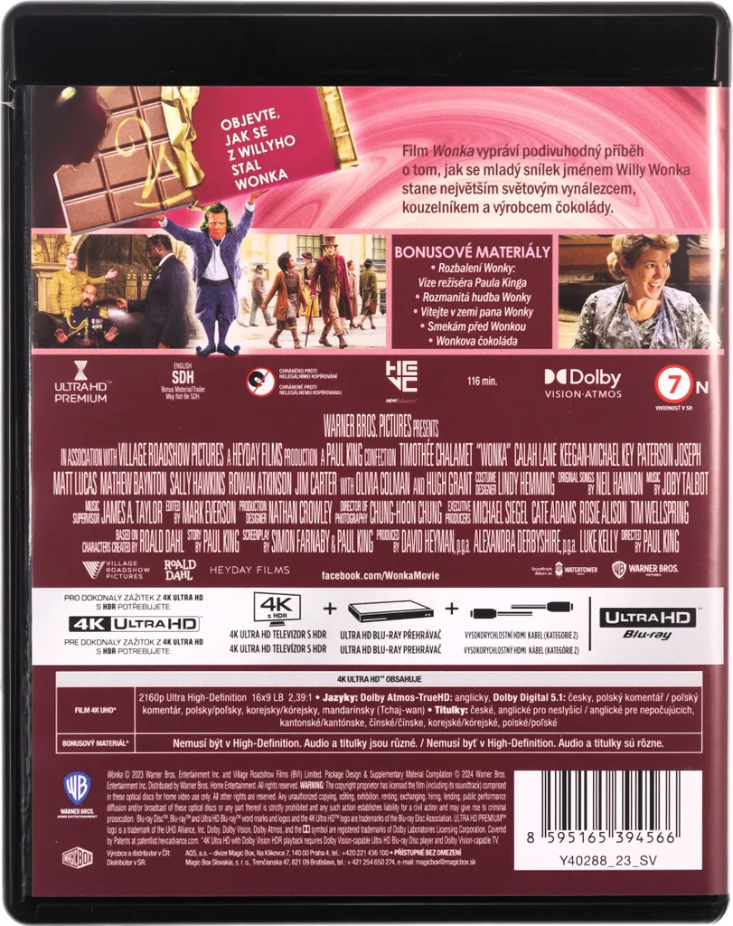 Wonka Blu-ray 4K Version Originale pour Soirée Cinéma Haute Fidélité - 2