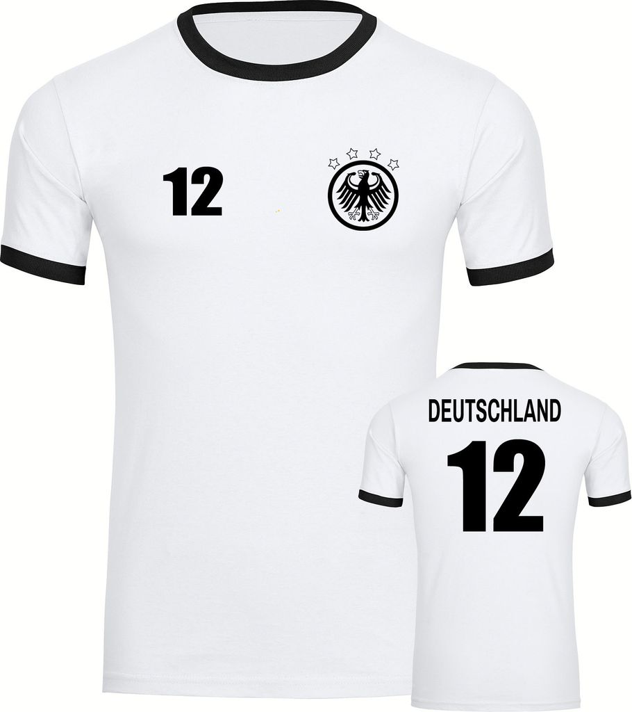 multifanshop Kontrast T-Shirt - Deutschland - Adler Retro Produktbild 