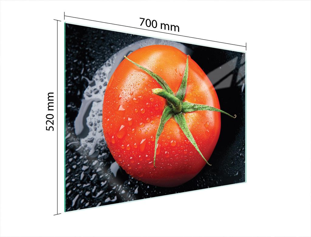Glasschutzplatte Für Herd 70X52 Tomaten