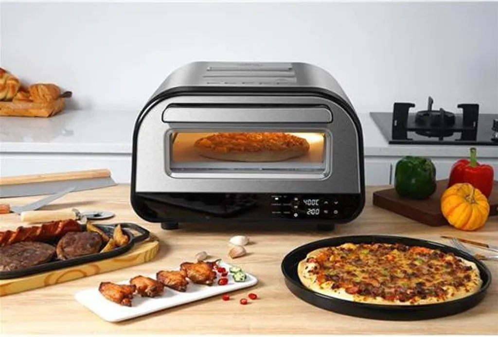 Four à pizza électrique professionnel KitchenChef en inox 32 cm - 7