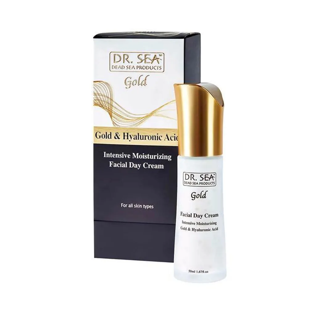 Crème de jour hydratante or et acide hyaluronique - Soin Intense 50ml