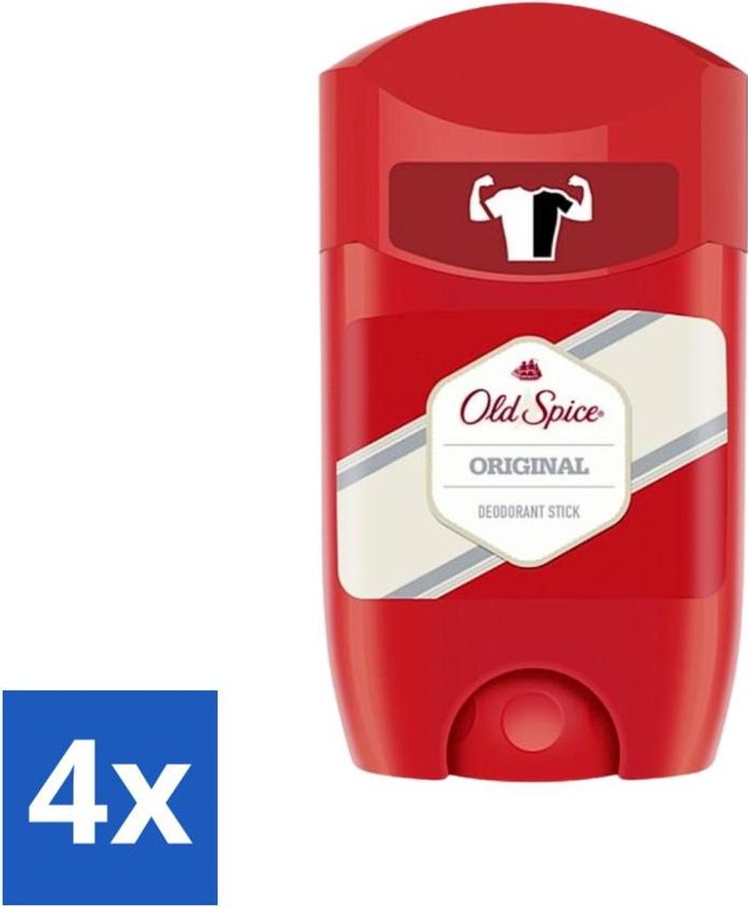 Old Spice - Original - High Endurance - Deo-Stick - Langanhaltende Frische - 50 g - Vorteilspack - 4 Stücke