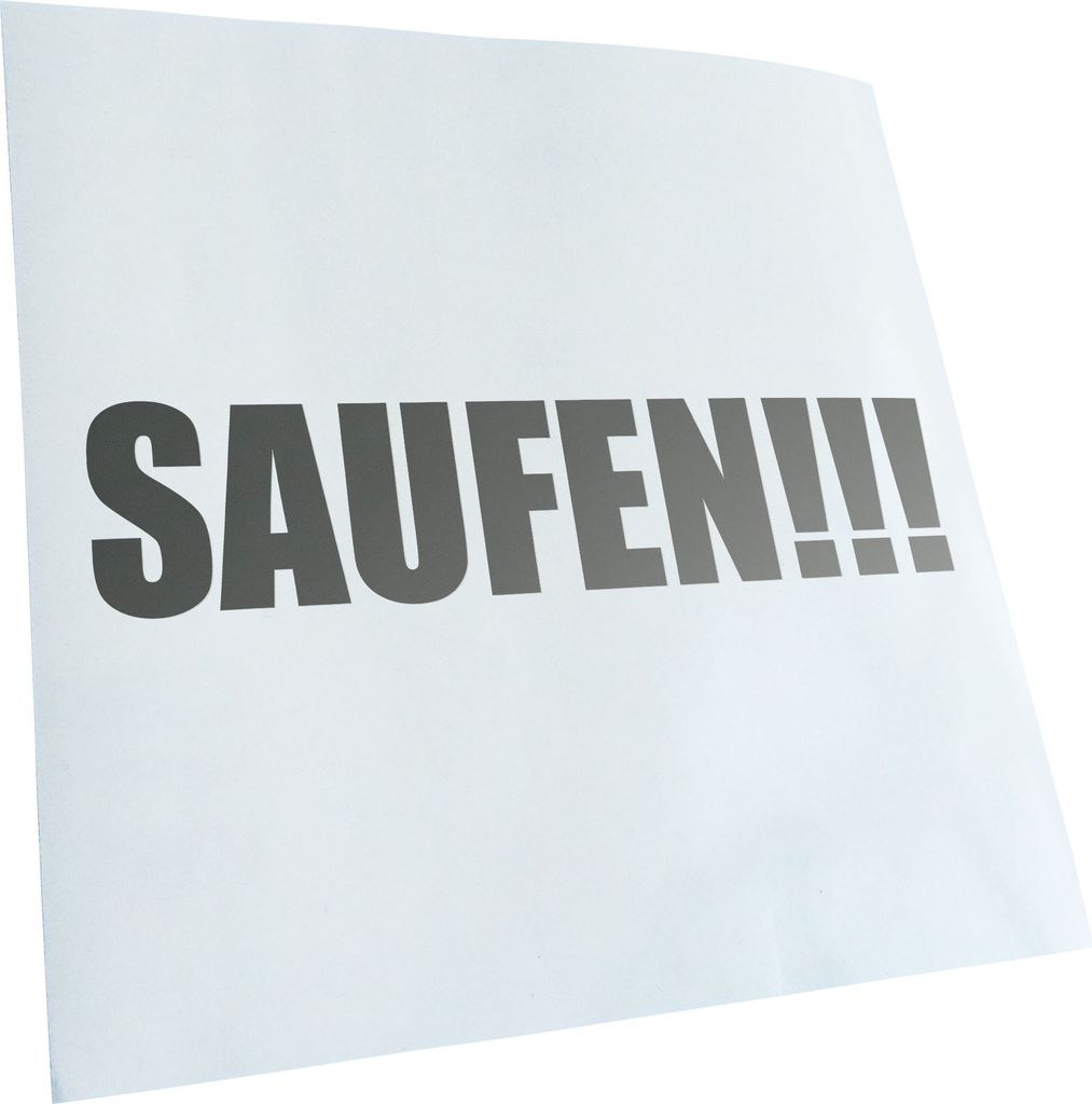 hauptsachebeklebt Kiwistar - Autoaufkleber - Saufen!!! Trinken Heckscheibe - Aufkleber für Auto Kfz Fahrrad, LKW, Truck Mofa