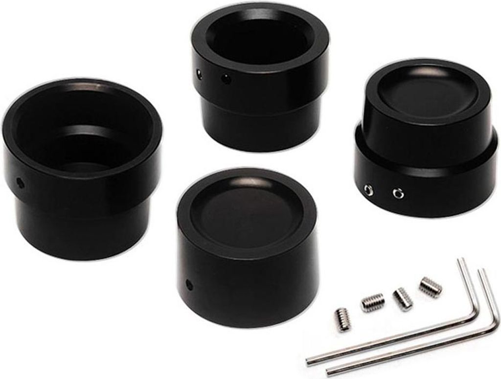 Achsabdeckung / Kappe Achsmutter für Harley Davidson AD7 Set schwarz