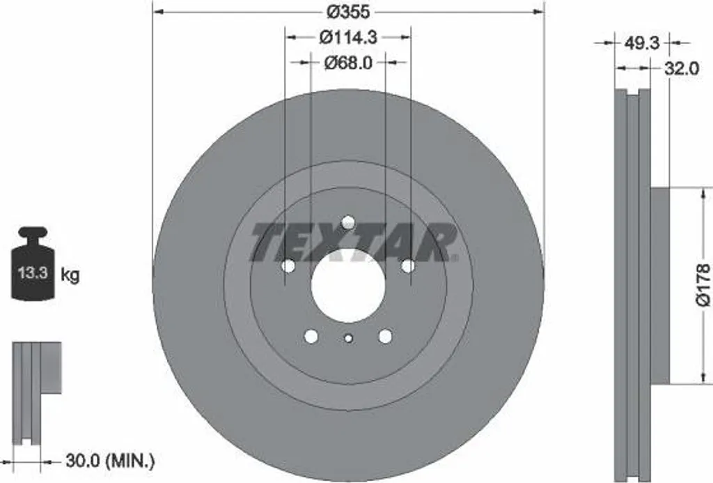 Disque de Frein pour Nissan 370 Z - Remplacement Sécurité OE 40206JL00A