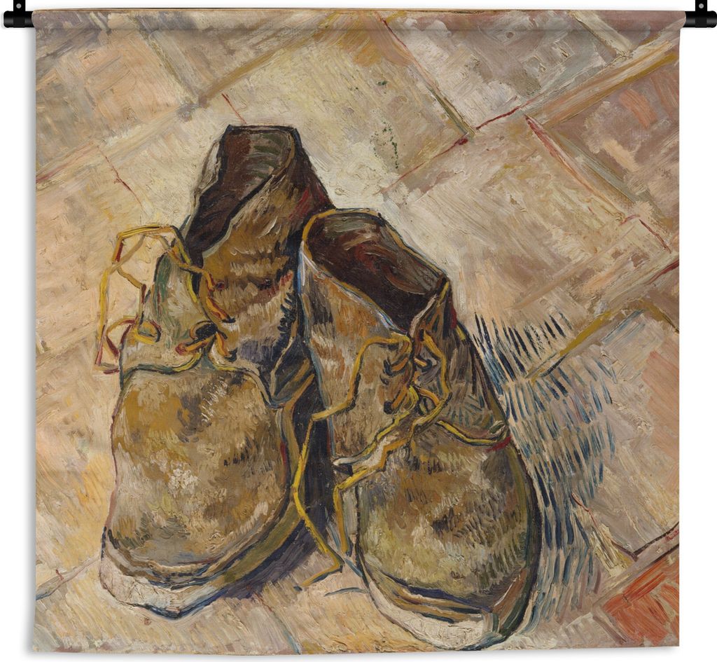MuchoWow Wandteppich Wandbehang Schuhe - Vincent van Gogh 90x90 cm Tapisserie Dekoration Wandtuch - Wandaufhänger