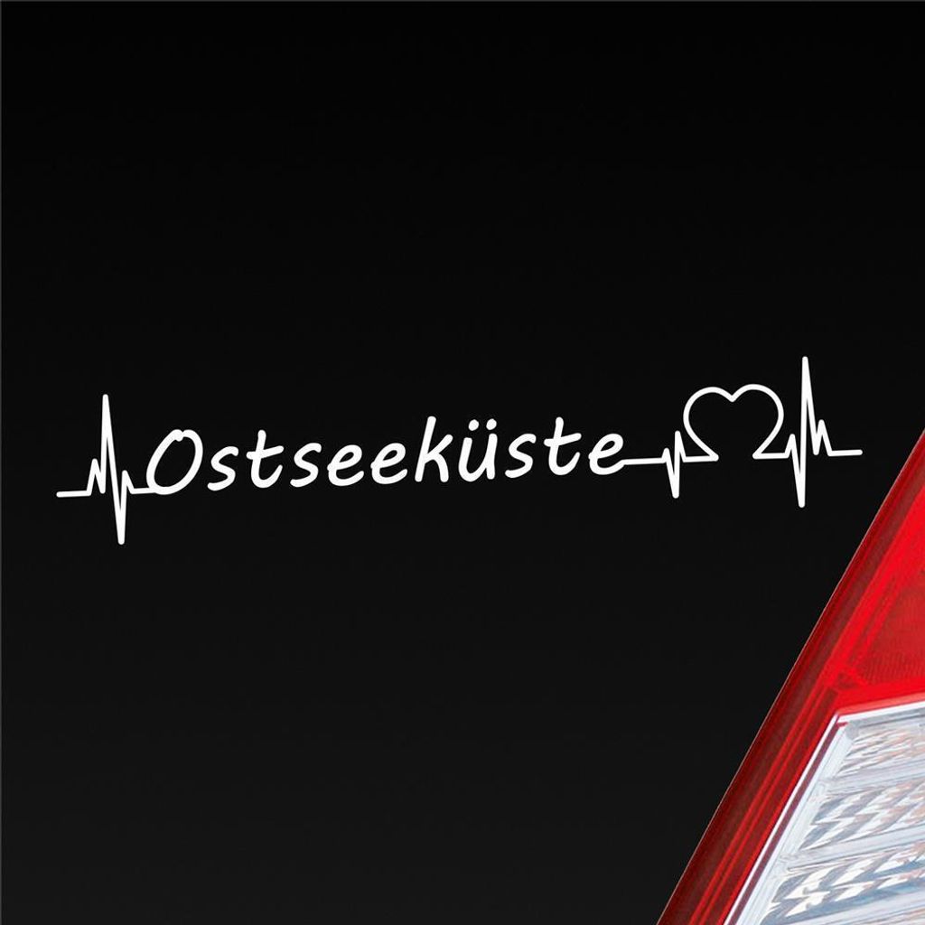 Auto Aufkleber Ostseeküste 19x5 cm Weiss Matt Sticker Produktbild 