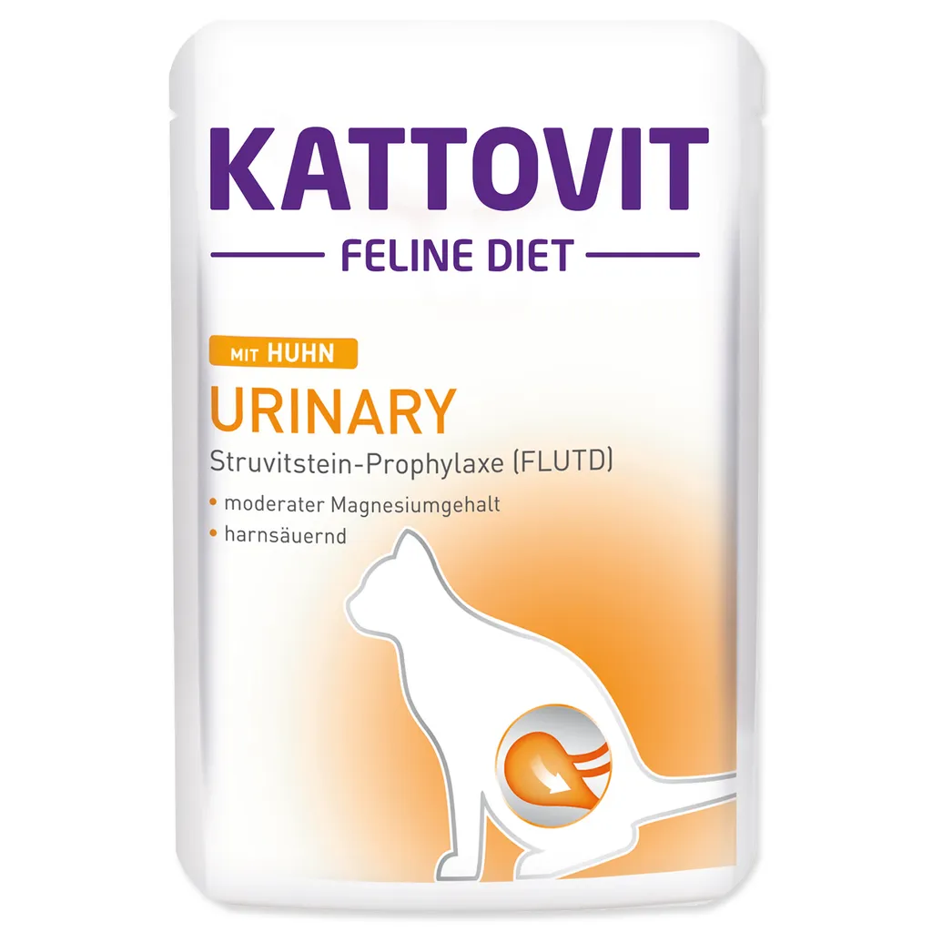 Kattovit Urinary Poulet 24 sachets 85g pauvre en magnésium et pH bas