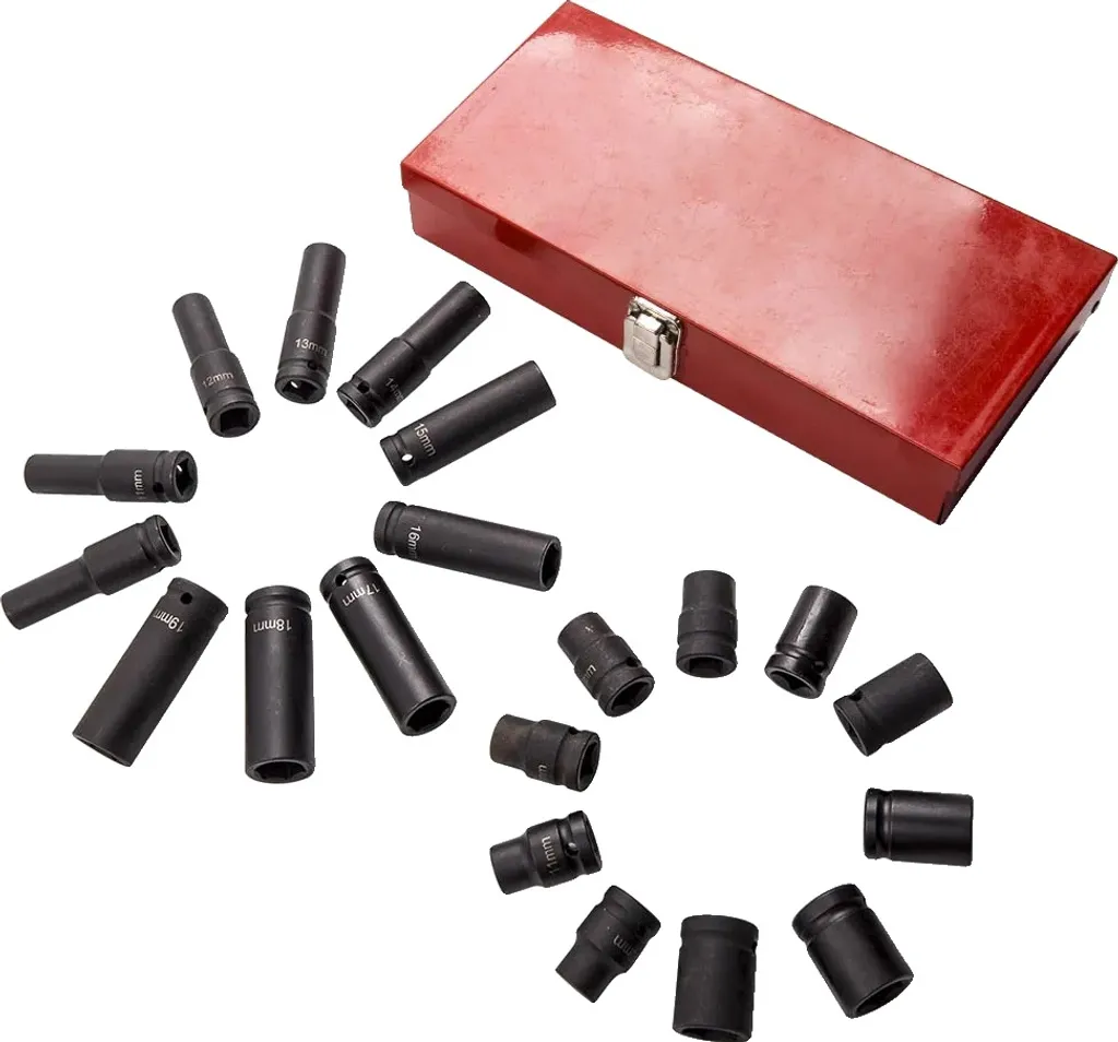 Jeu de clés de roue en acier chrome-vanadium durable 20 pièces 1/2"