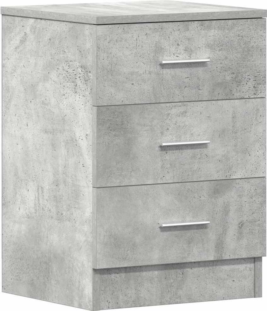 vidaXL Nachttische 2 Stk. Betongrau 38x35x56 cm Produktbild 5
