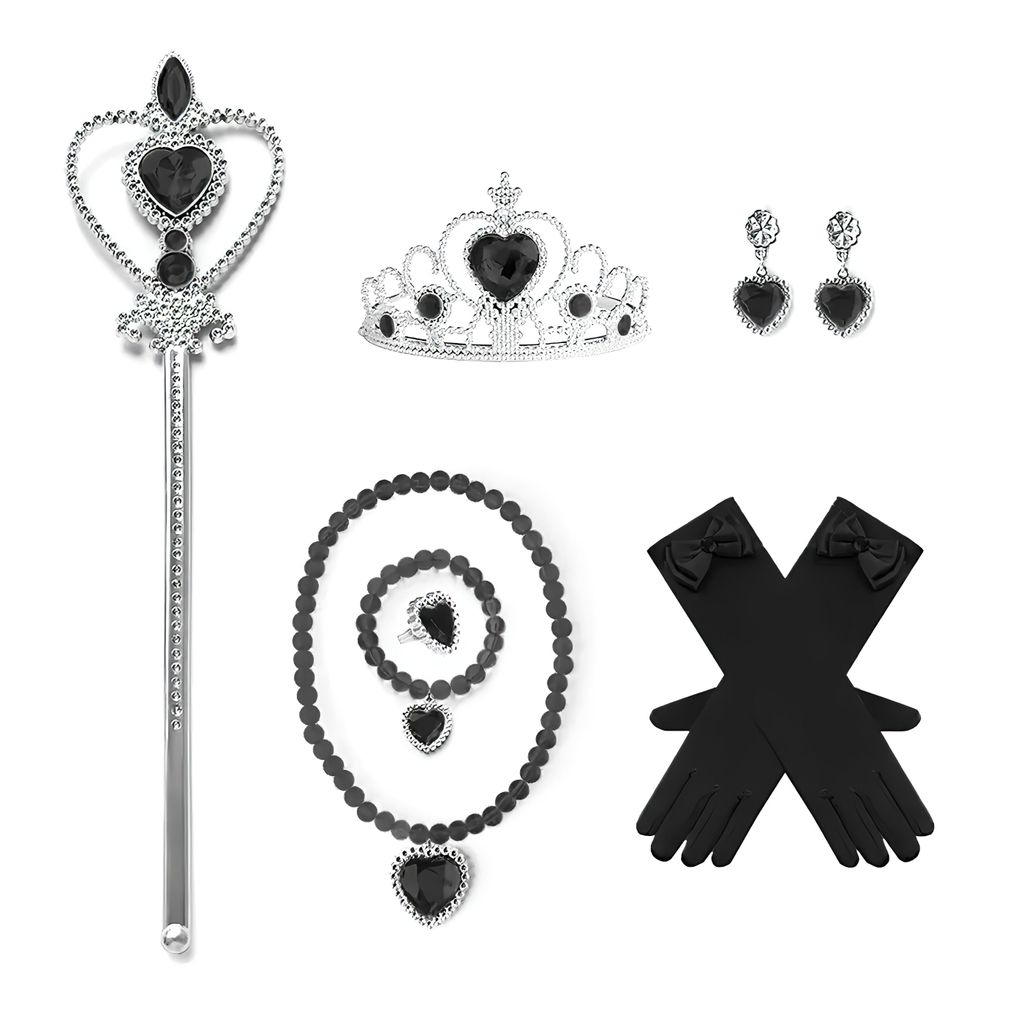 Wednesday Großes Zubehör-Set mit Handschuhen und Schmuck Produktbild 
