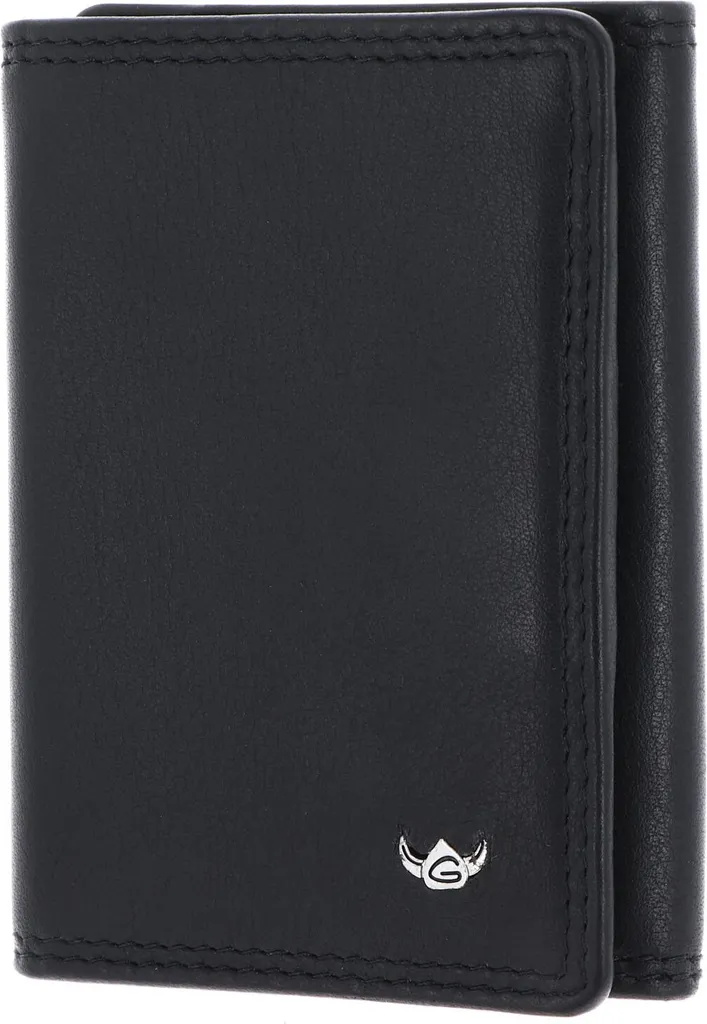 Portafoglio RFID Golden Head Polo Petite Billfold Nero - Pelle Top