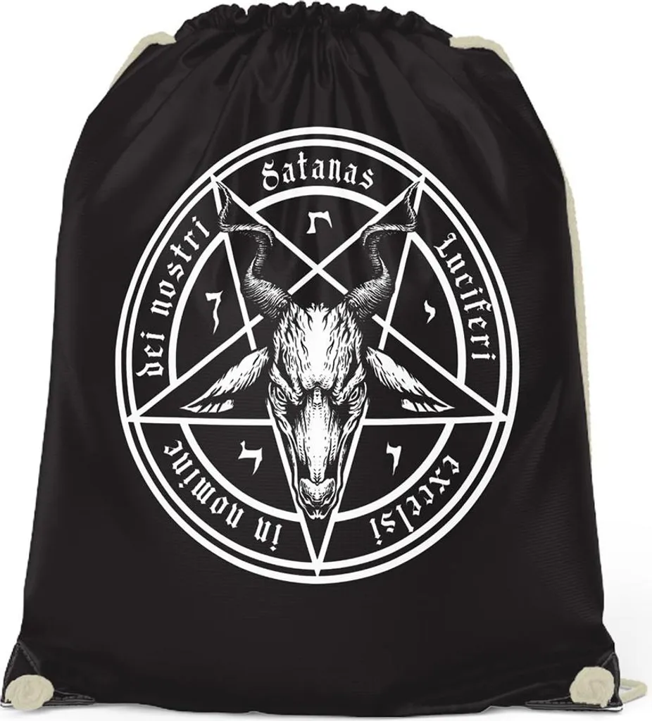 Borsa Easure Satana Gothic Look - Sacca Palestra Cotone Nero Bio
