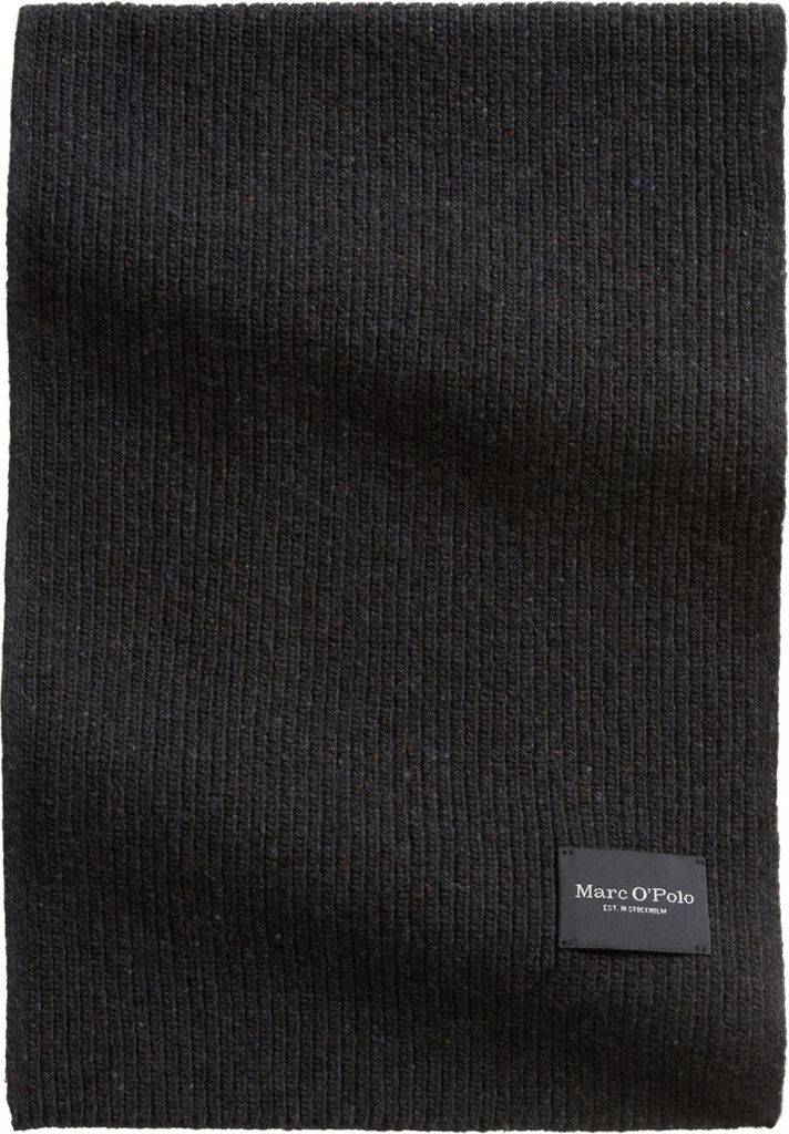 Marc O'Polo Schal Knitted Scarf Dark Grey Melange dunkelgrau