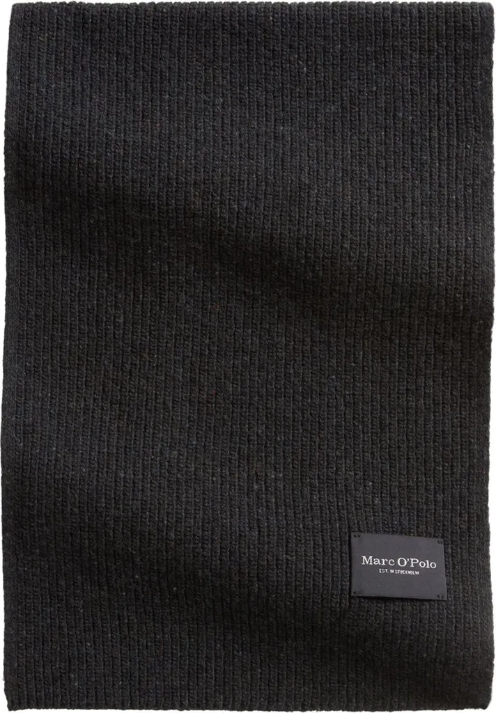 Sciarpa Marc O'Polo Knitted Scarf Dark Grey Melange | Lana e Cotone