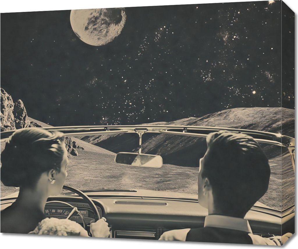 Bild 60x50cm Nimm Mich Mit Zum Mond