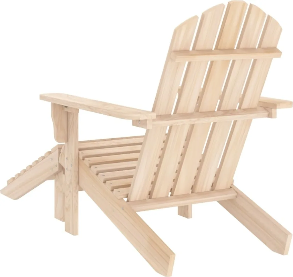 Sedia Adirondack con Poggiapiedi vidaXL in Legno Massello di Abete - 5