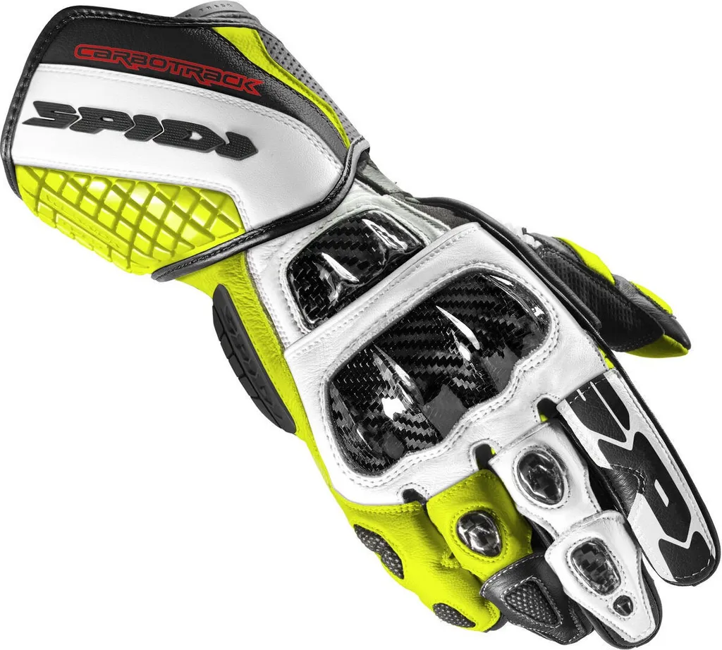 Gants de moto racing Spidi Carbo Track Evo en cuir haute résistance S
