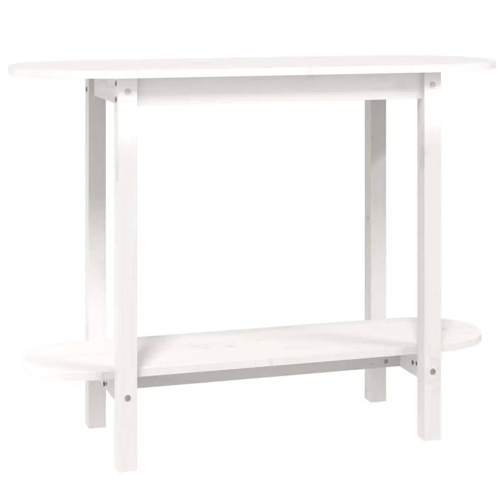 Consolle in Pino Massiccio Bianco 110x40x80 cm - Alta Resistenza - 1