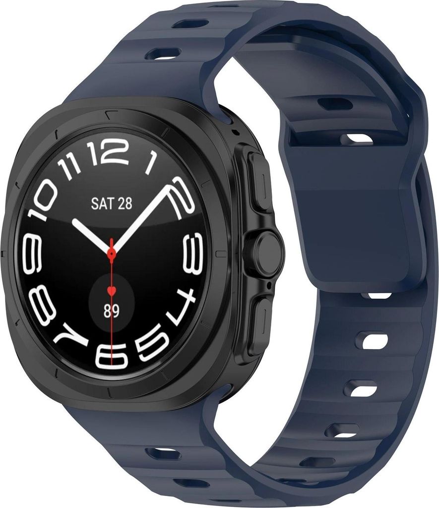 Bizon Armbanduhr Silikon G für Galaxy Watch Ultra 47 mm, Marineblau