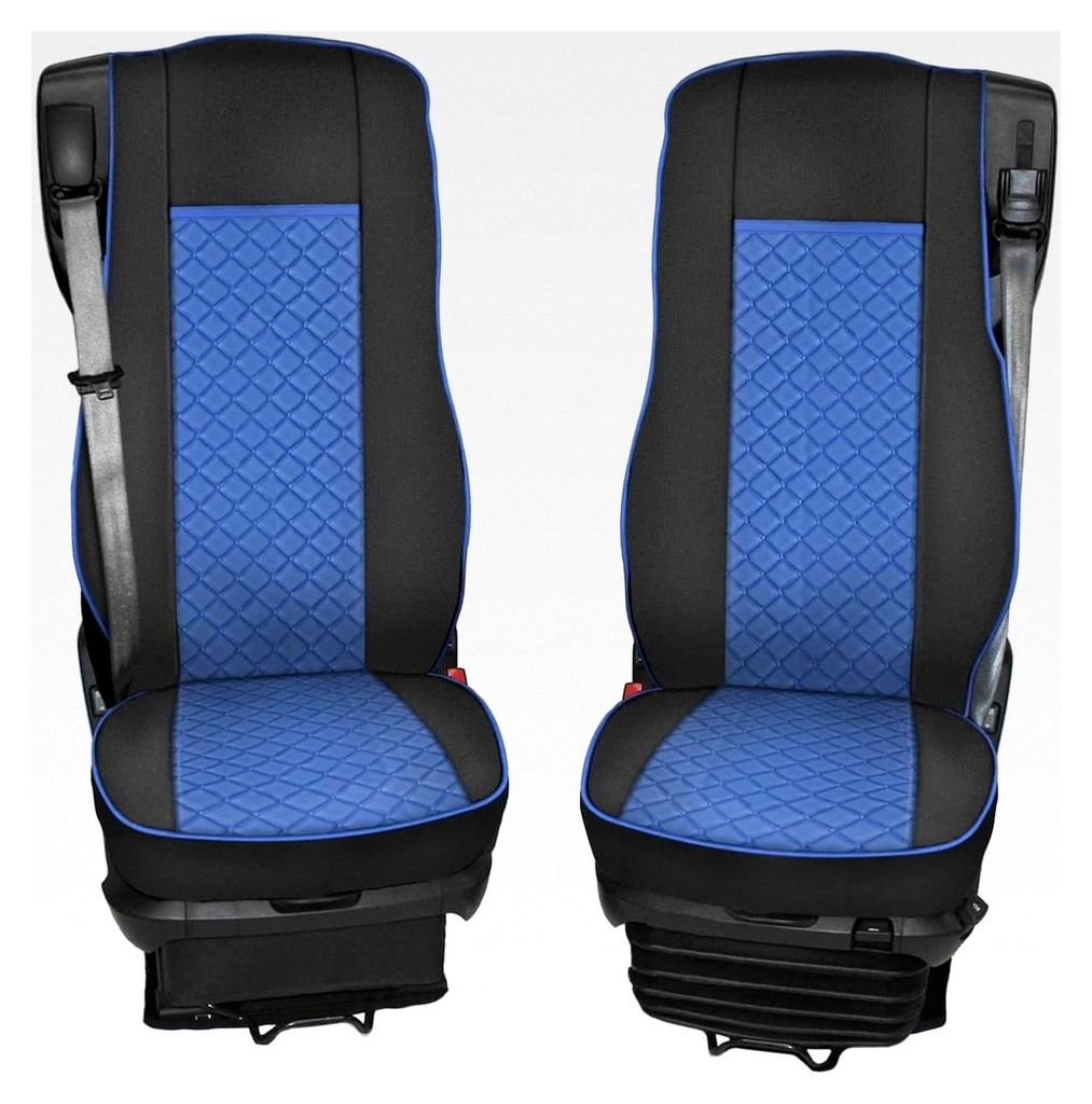 Sitzbezüge für LKW DAF XG XG+/ XG Plus aus 1+1 LKW Sitzauflagen Schonbezüge (Blau)