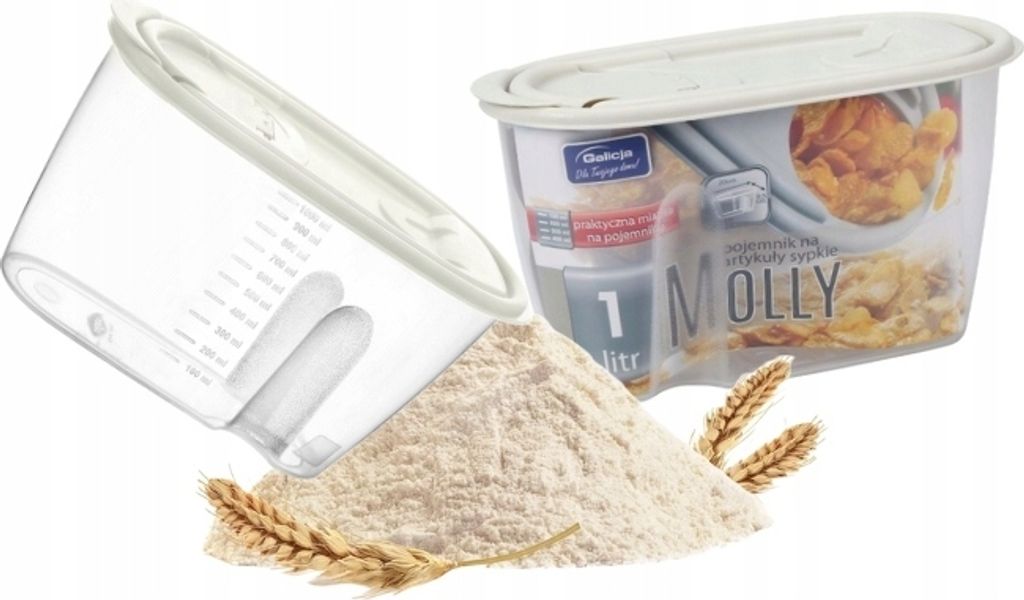 Dosierbehälter für Lebensmittel, lose Produkte MOLLY 1000 ml 1,0 l cremefarben