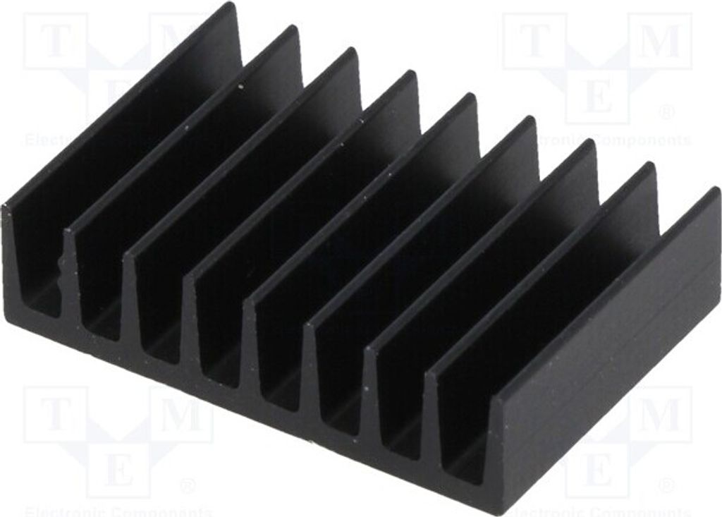 2x Radiator: geprägt H: 4,8mm L: 13mm 29K/W ICKSMDB13SA Kühler W: 19mm schwarz