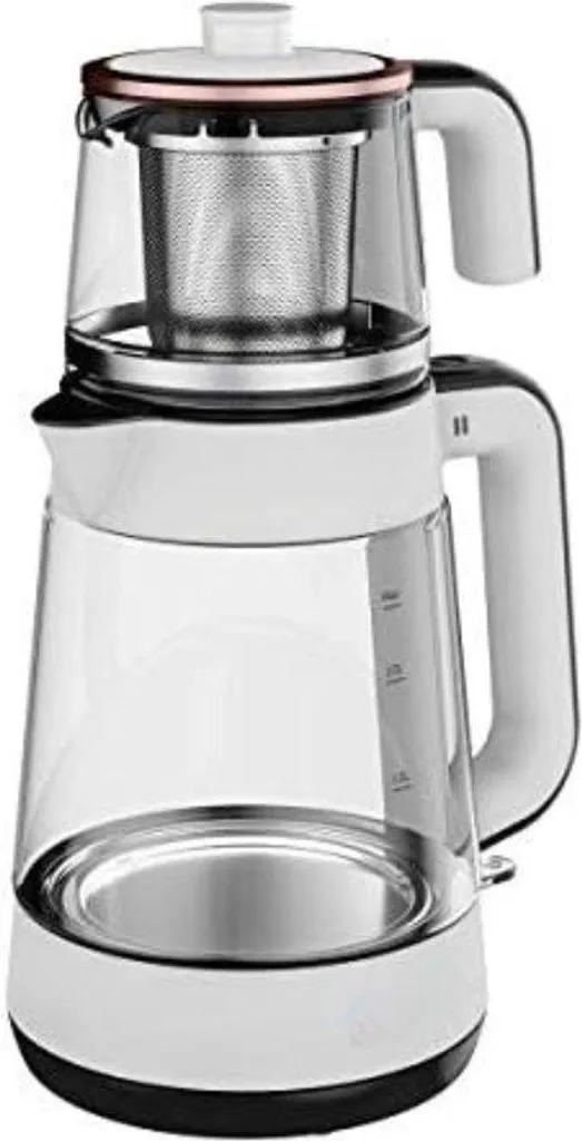 Théière automatique noire programmable pour un thé parfait au réveil