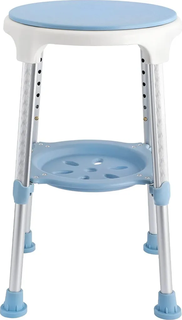 Sgabello Doccia Sessamen-LP Tipo B | Montaggio Rapido e Sedile Girevole