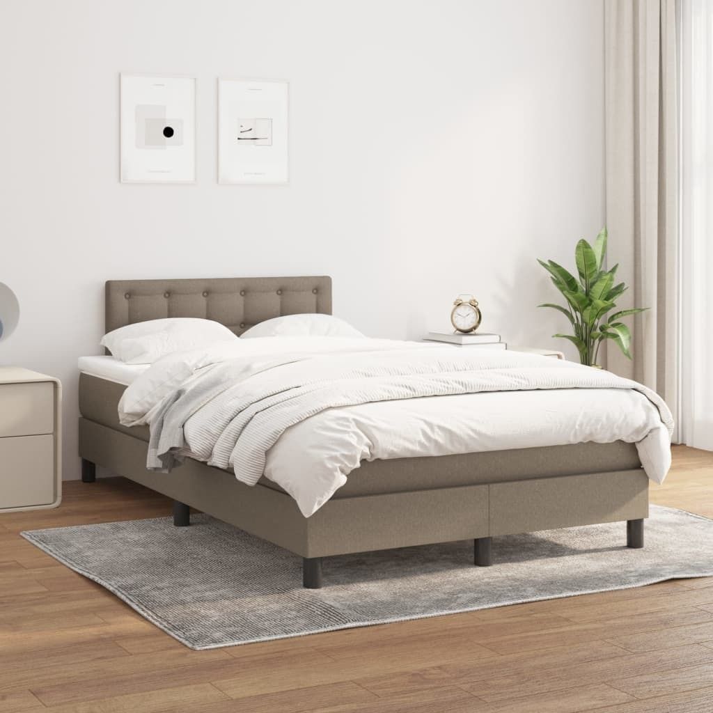 Maison Exclusive - Boxspringbett mit Matratze Taupe 120x200 cm Stoff