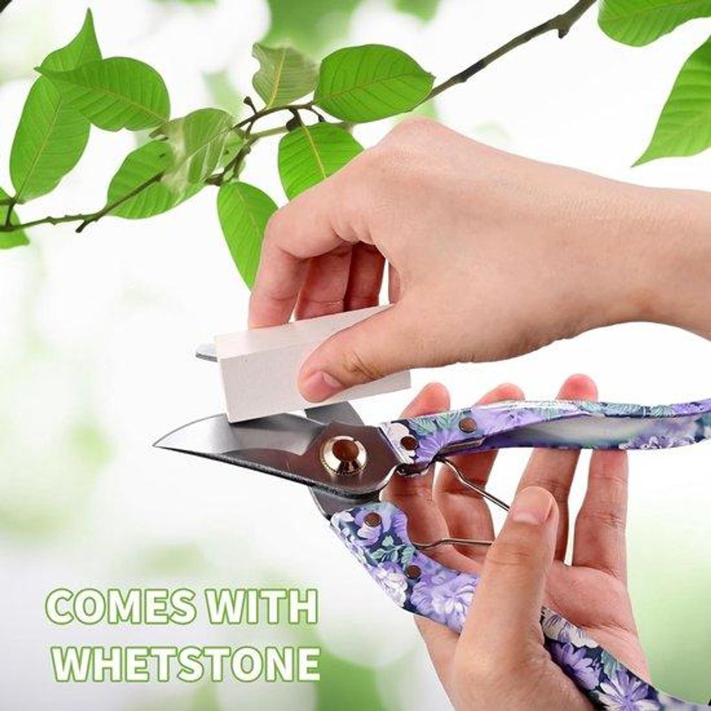 Gartenschere, rohreiser, rostenfreie Messer, rosen schere 204 mm mit Rückziehschere, schwarze Pflanzschere, ergonomischer Griff, für Gartenarbeit...