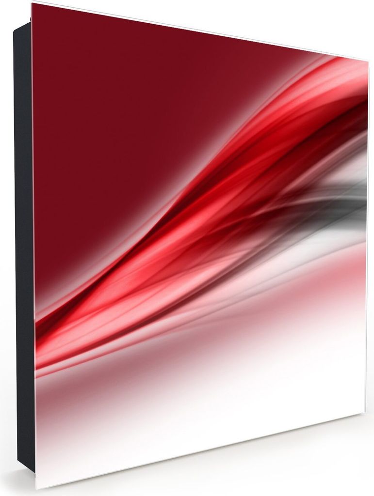 Nachbildung-Schlüsselkasten, Magnetpinnwand und Memoboard mit Glasfront Motiv Abstrakte Wellen